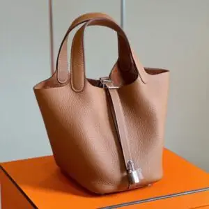 Hermes Picotin 18 Togo Super Fake 11 Handbags Woman’s Brown 18cm