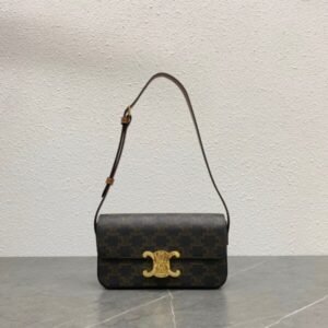 Celine Triomphe Handbag Printed Logo Super Quality Smooth Leather 20x12cm