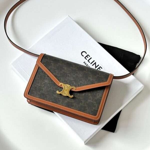 Celine Woc Triomphe Super Quality Gold Plated Handbag 22x15cm
