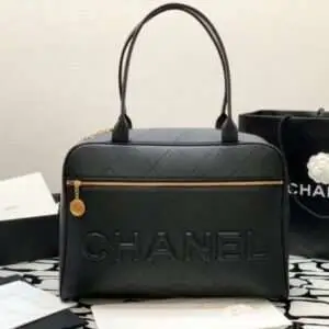 Chanel Shopping Bag Like Auth Fake Handbags Woman’s Braille Pattern 30x45x15cm