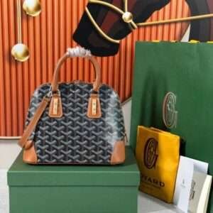 Goyard Alma Vedome Replica 11 Handbag Fabric Wrapped Leather Strap 24cm