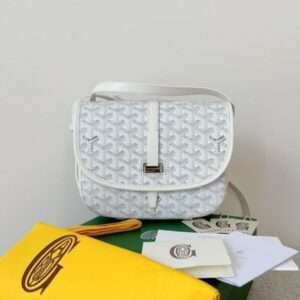 Goyard White Fake Handbag Crossbody Women’s 22x16x7cm