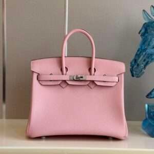 Hermes Birkin PHW Da Togo Lock Silver Like Auth Handbags 25cm