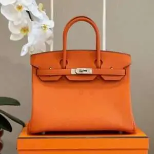 Hermes Woman’s Birkin Phw Togo Orange Replica Handbags 30cm