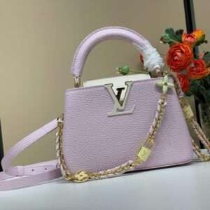 Louis Vuitton LV Capucines Like Auth Handbags Purple Woman’s 21x14x8cm