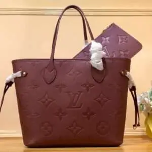 Louis Vuitton LV Never Full Plum Red Fake Handbags 32x29x17cm