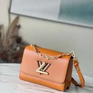 Louis Vuitton LV Twist Mini Orange Fake Handbags 23x17x9cm