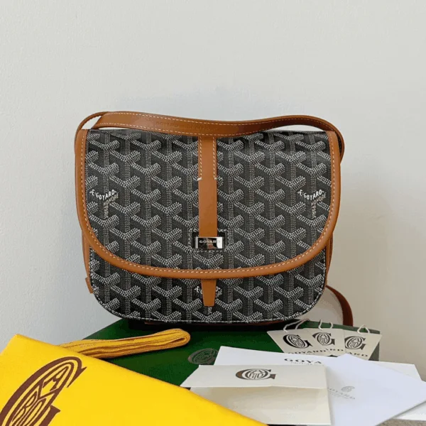 Goyard Super Premium Women’s Handbag Orange Leather Pattern 22x16x7cm