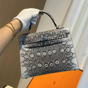 Hermes Birkin Lizard Skin Hand Sewing Like Auth Handbags 25cm