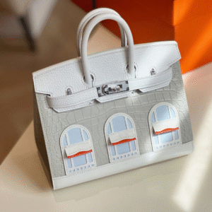 Hermes Birkin Faubourg Like Auth With Home Pattern Handbags 20cm