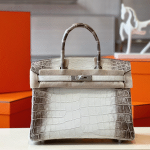 Hermes Birkin Himalaya Albino Crocodile Leather Hand Sewing Like Auth Handbags 30cm