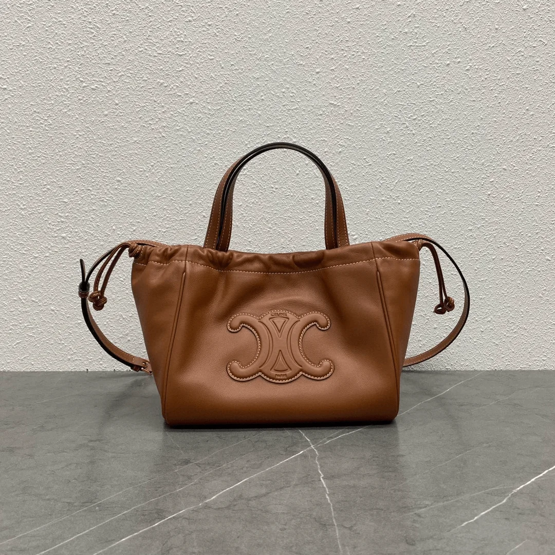 Celine Cabas Brown Soft Leather 22x17x15cm