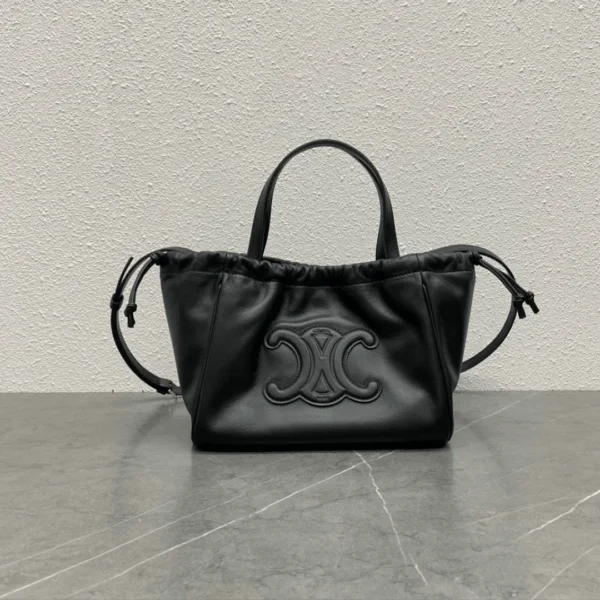 Celine Cabas Black Handbag Soft Leather 22x17x15cm