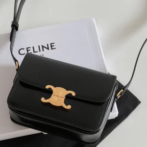 Celine Mini Bag Black Handbag Super Fake 11 Smooth Leather 19cm
