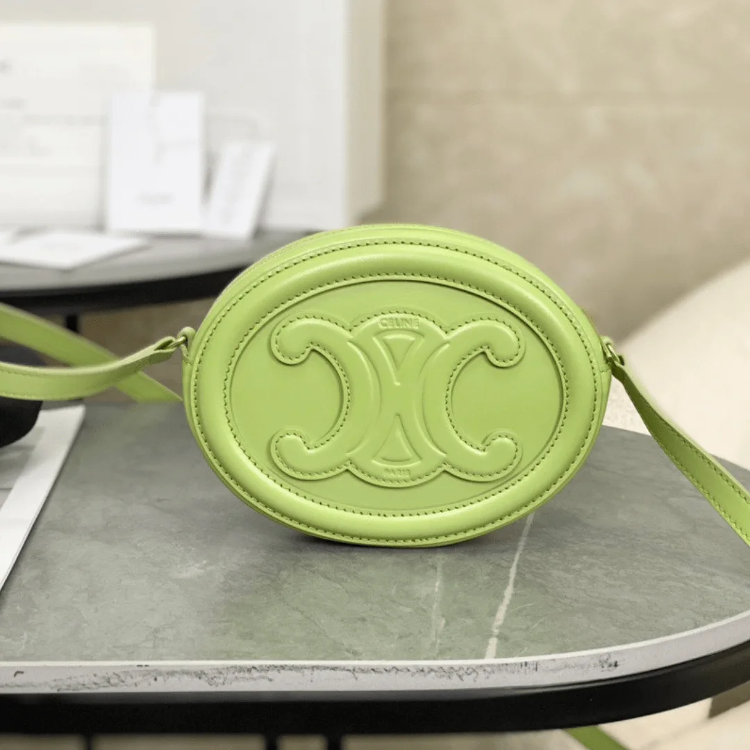 Celine Mini Handbag Replica 11 Green Smooth Leather 16×12.5x4cm