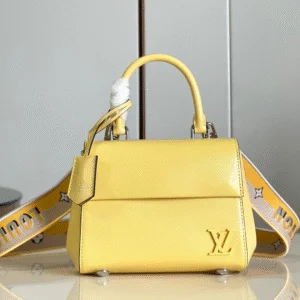 Louis Vuitton Clunny Yellow Raised Pattern Super Fake Handbags 20x16cm