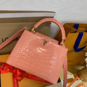 Louis Vuitton LV Capucines BB Earthy Red Like Auth Handbags 27cm