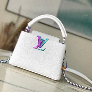 Louis Vuitton LV Capucines Lock Rainbow Fake Handbags 21cm