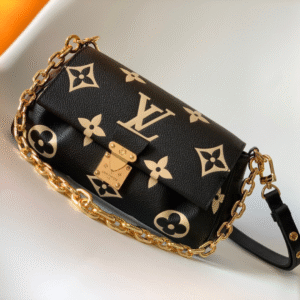 Louis Vuitton LV Favorite Black Handbags Super Fake 24x14cm