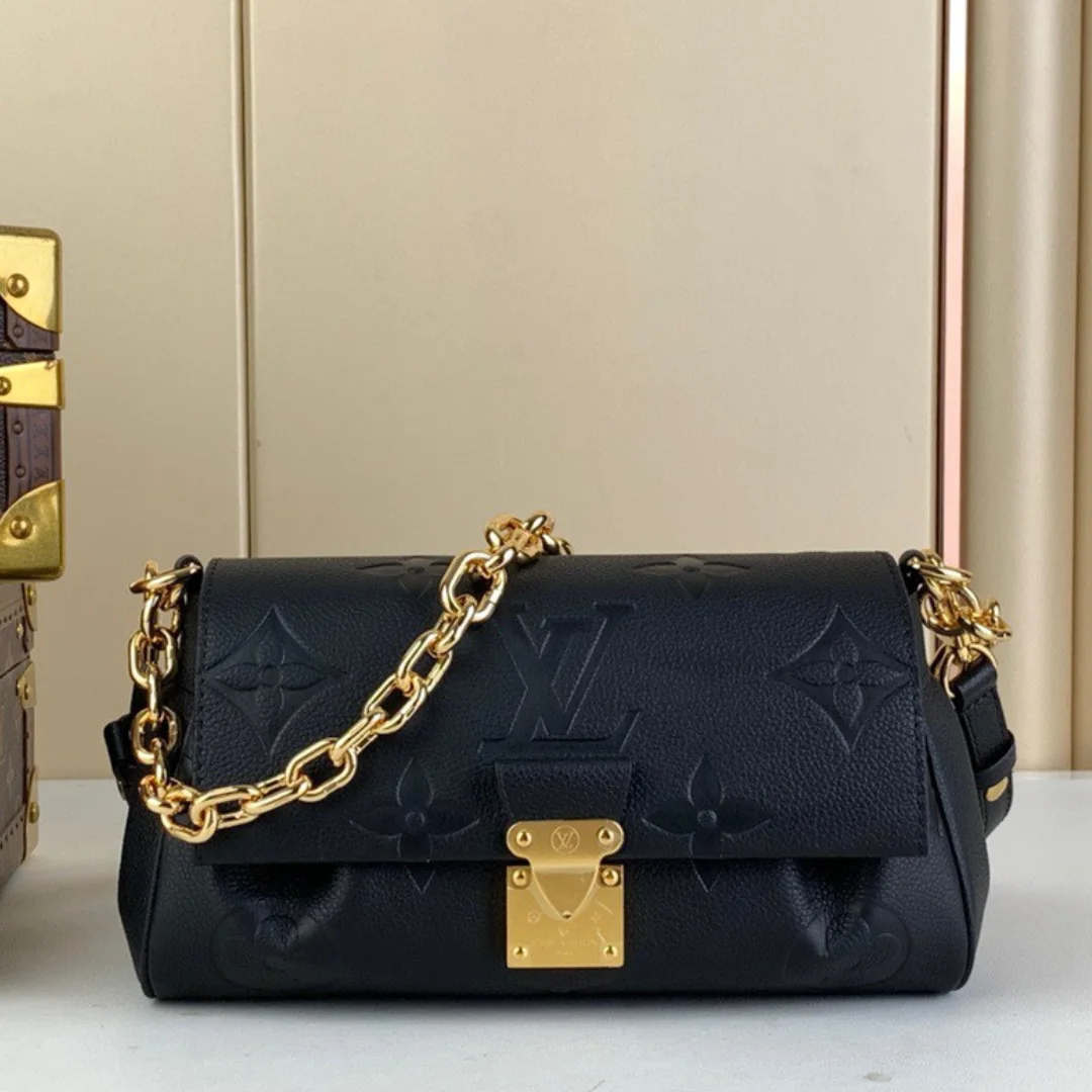 Louis Vuitton LV Favorite Replica Black Handbags 24x14cm