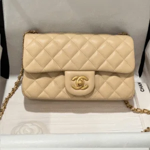 Chanel Classic Bell Bag Super Fake 11 Handbags Beige Leather Lock Gold 20cm