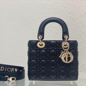 Dior Lady Super Black Handbag 20cm