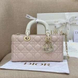 Dior D-Joy Women's Handbag Pink Cowhide 26cm