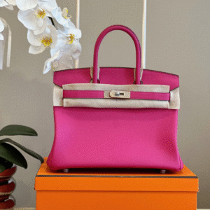 Hermes Birkin Phw Togo Pink Lock Silver Fake Handbags Woman’s 30cm