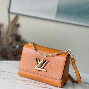 Louis Vuitton LV Twist Mini Orange Fake Handbags 23x17x9cm