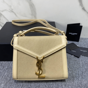 Classic Monogram Cassandra Canvas Calfskin Top Handle Shoulder Bag