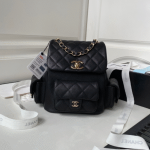 Chanel Mini Duma Backpack Super Fake 11 Lock Gold 21.5×19.5x12cm