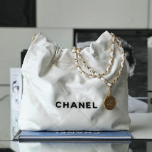 Chanel Super Fake 11 Handbag 22 Shopping Woman’s White Smooth Leather 35cm