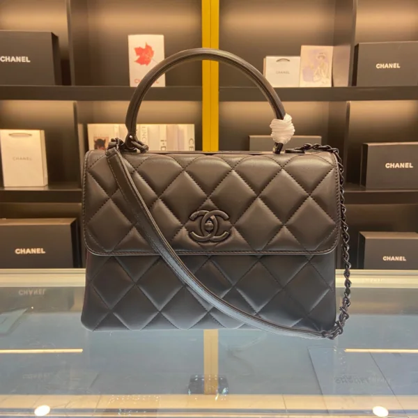 Chanel Trendy Replica 11 Brown Leather Full Box Handbags 25cm