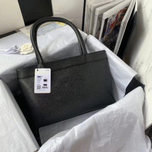 Chanel Vintage Classic Like Auth Handbags Black Woman’s 30x21x8cm