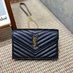 Replica Saint Laurent YSL Cassandre Matelassé Envelope Chain Shoulder Bag