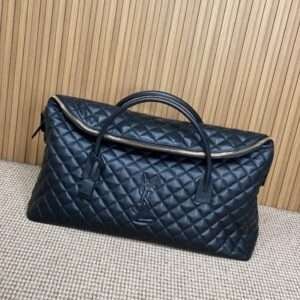 Replica Saint Laurent YSL Calfskin Quilted ES Giant Travel Bag Black