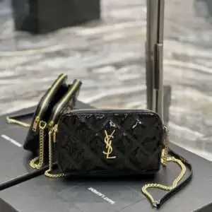 Replica Saint Laurent YSL Becky Quilted Leather Crossbody Bag