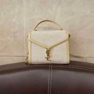 Replica Saint Laurent YSL Canvas Calfskin Classic Monogram Cassandra Top Handle Bag