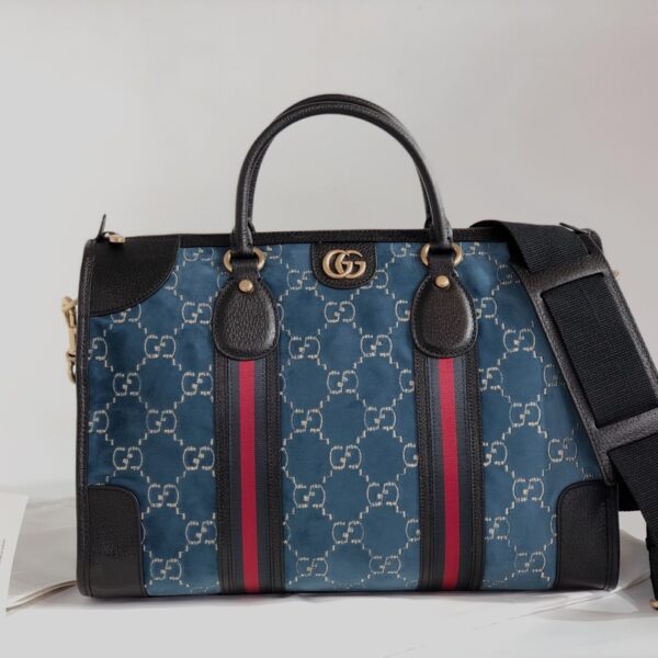 GUCCI Velvet GG Monogram Textured Calfskin