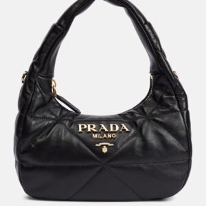 Mini quilted leather tote bag