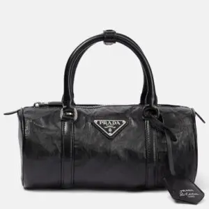 Antique leather tote bag