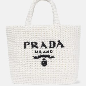 Small logo crochet tote bag