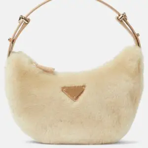Arqué shearling shoulder bag