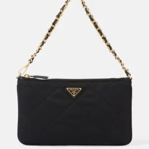 Re-Nylon Mini leather-trimmed shoulder bag