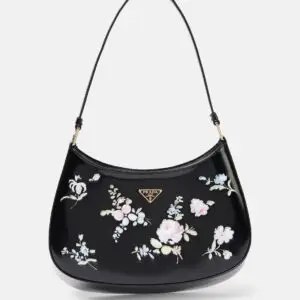 Prada Cleo floral leather shoulder bag