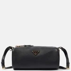 Mini logo leather shoulder bag