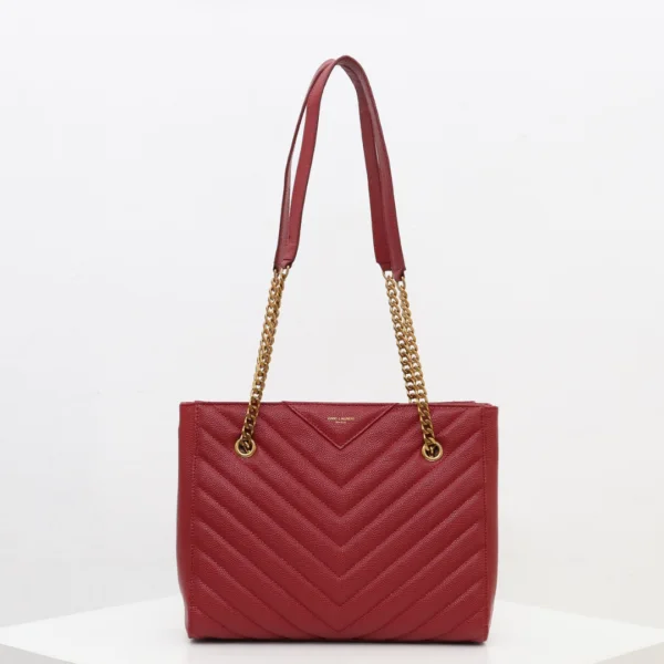 Saint Laurent Tribeca shoulder bag in burgundy leather