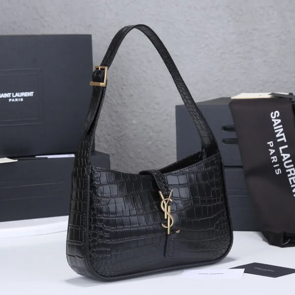 YSL Black Crocodile shoulder bag