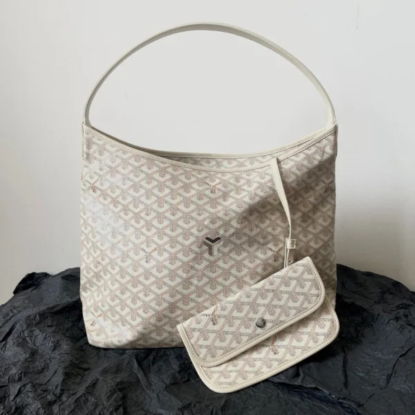 GOYARD Goyardine Boheme Hobo White
