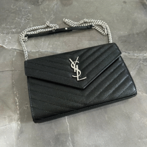 YSL Woc black with sliver hardware